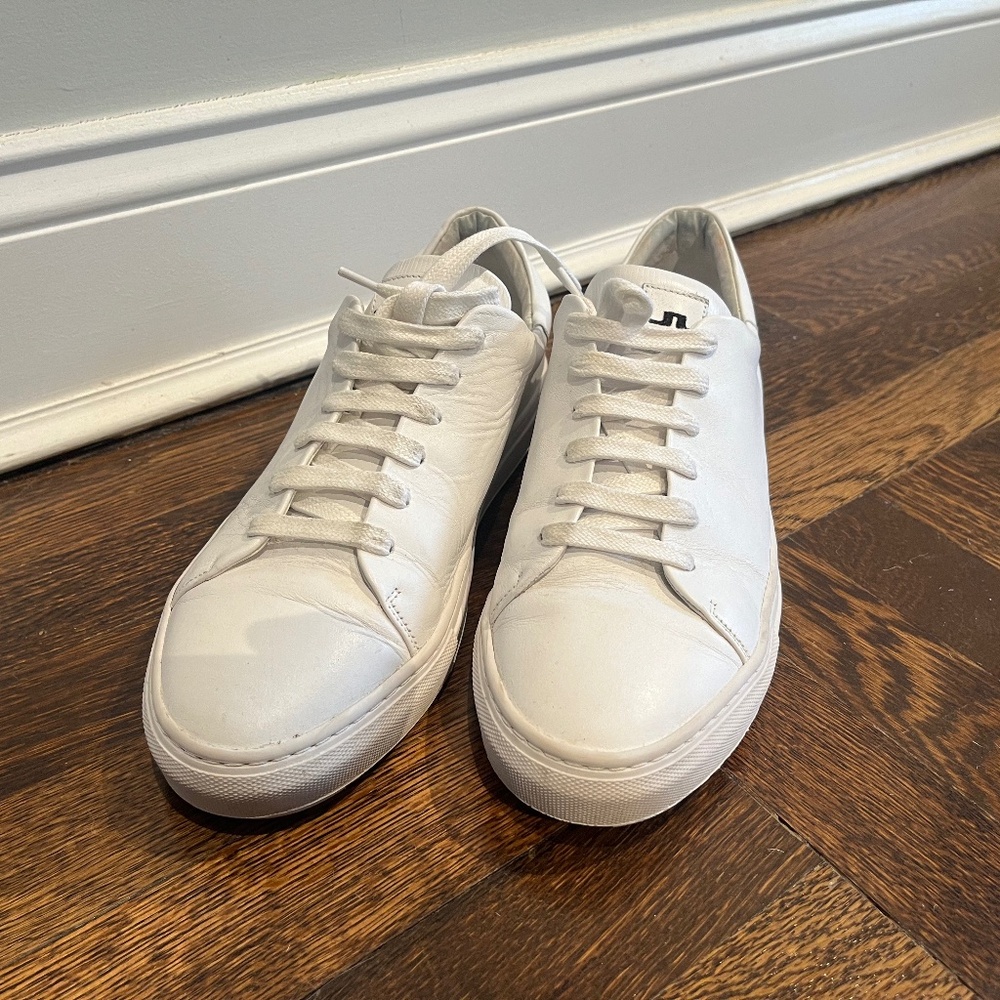 J. Lindeberg Leather Sneakers in White EU 44 / US 11
